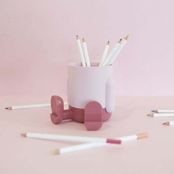Balvi Pen Holder Mr.Sitty Pink Plastic
