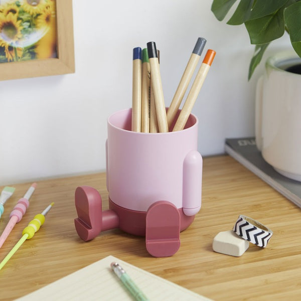 Balvi Pen Holder Mr.Sitty Pink Plastic
