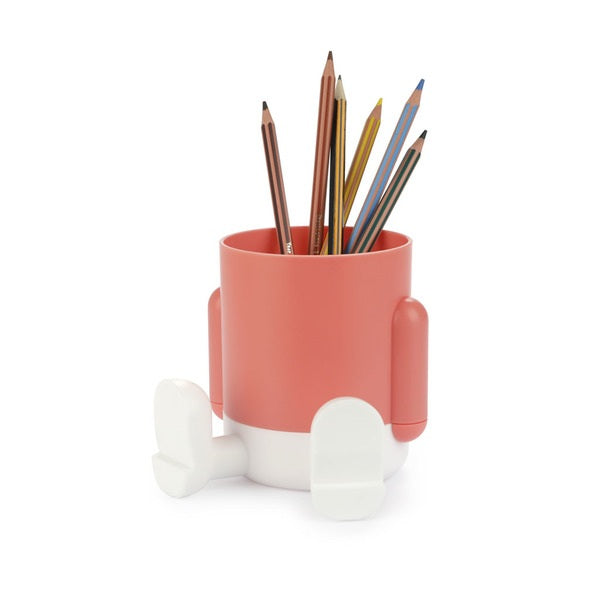 Balvi Pen Holder Mr.Sitty Red/White Plastic