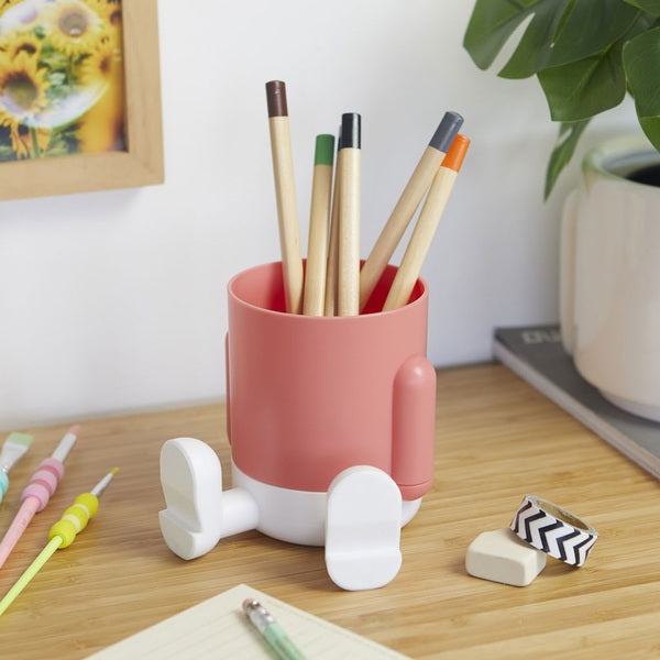 Balvi Pen Holder Mr.Sitty Red/White Plastic