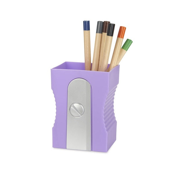 Balvi Pen Holder Sharpener Mauve Plastic