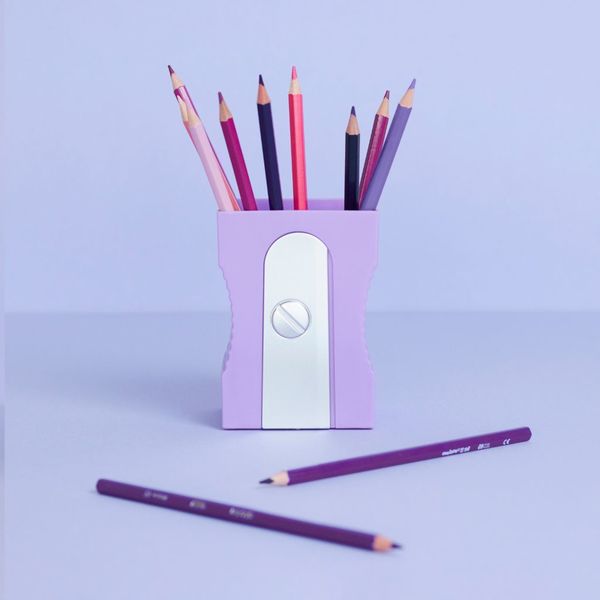 Balvi Pen Holder Sharpener Mauve Plastic