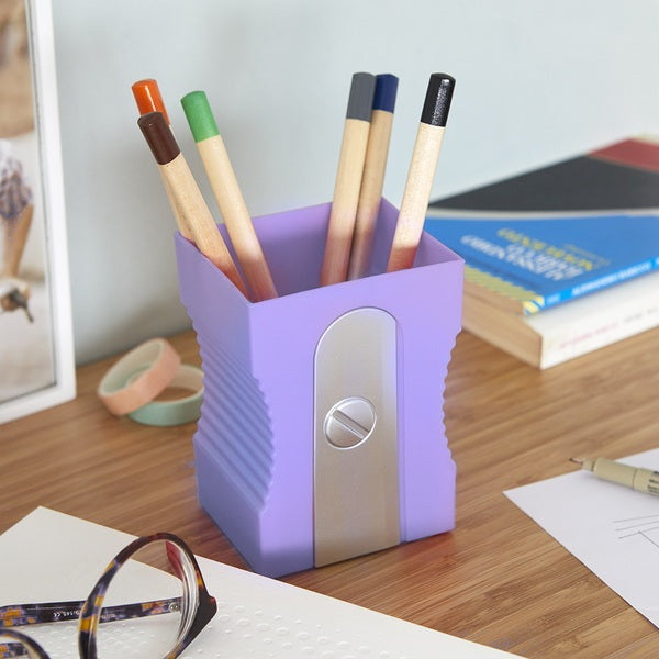 Balvi Pen Holder Sharpener Mauve Plastic
