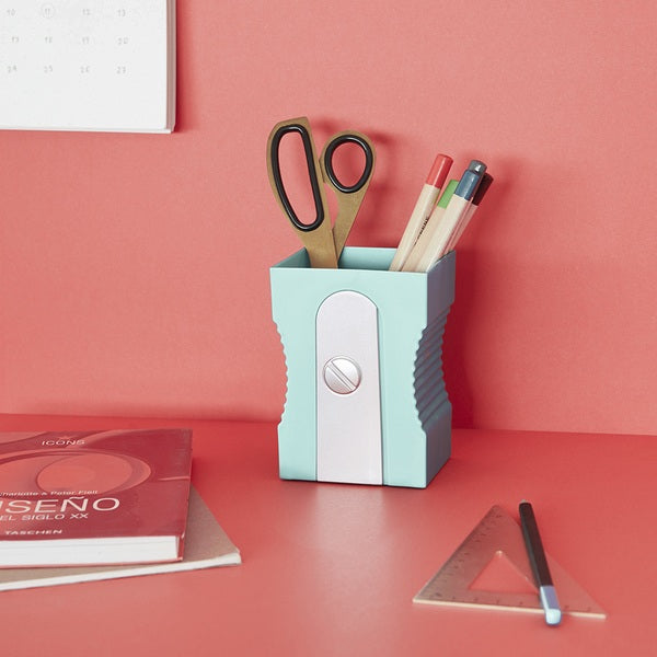 Balvi Pen Holder Sharpener Turquoise Plastic