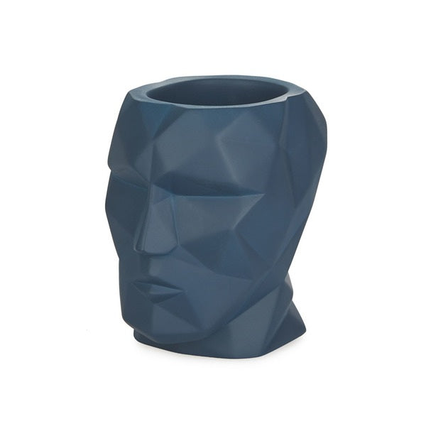 Balvi Pen Holder The Head Blue Concrete