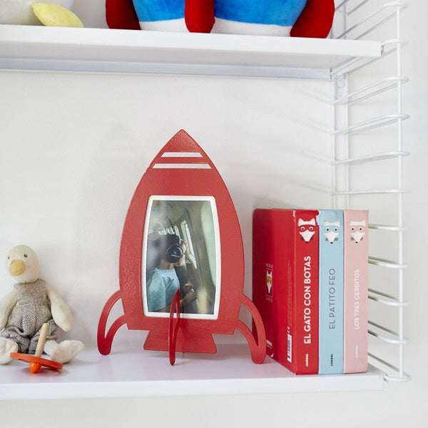 Balvi Photo Frame Rocket Red Metal