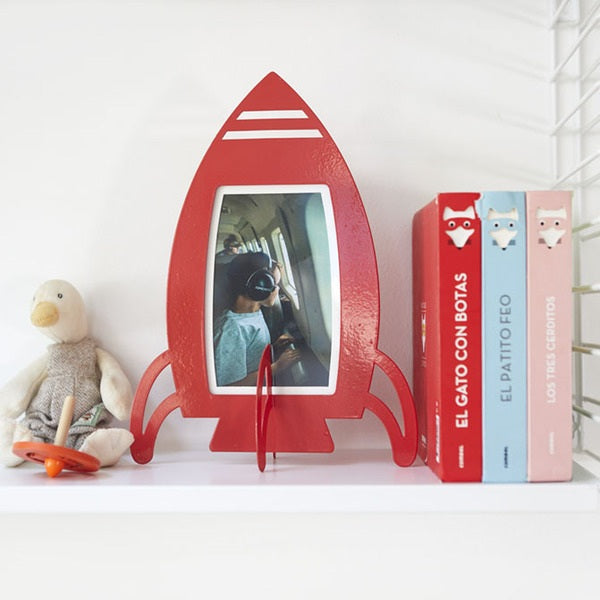 Balvi Photo Frame Rocket Red Metal