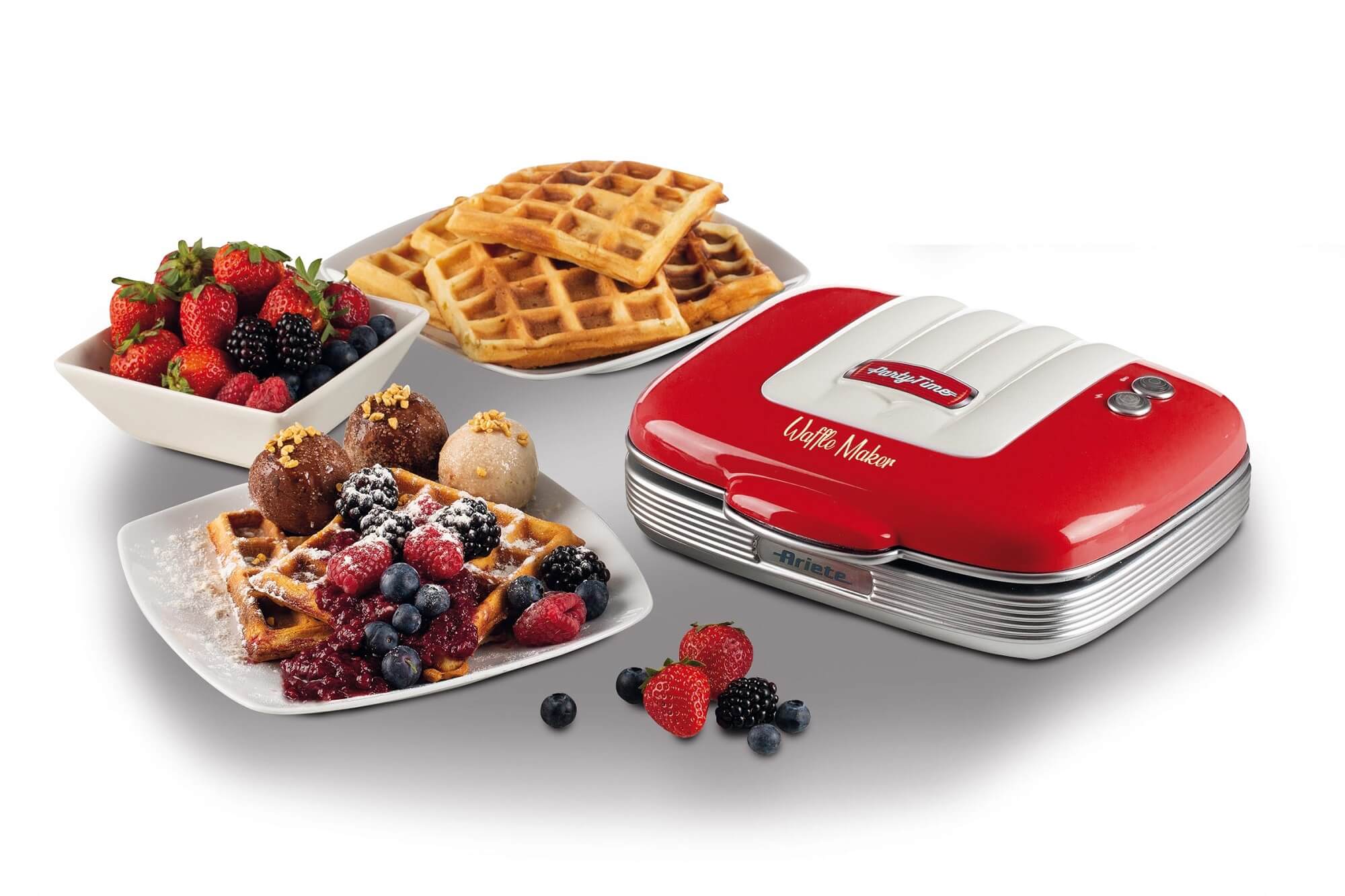 ARIETE 1973 WAFFLE MAKER WHITE/RED
