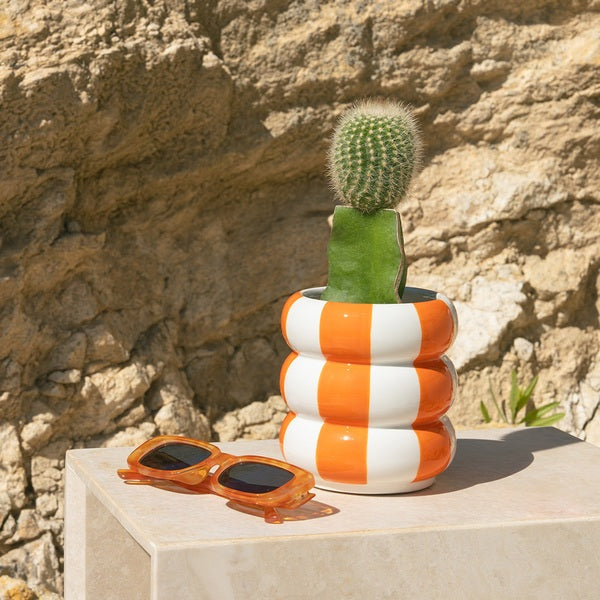 Balvi Plant Pot Floats Orange Ceramic 12 Cm