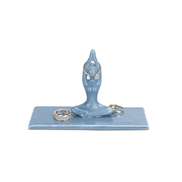 Balvi Ring Holder Asana Blue Porcelain