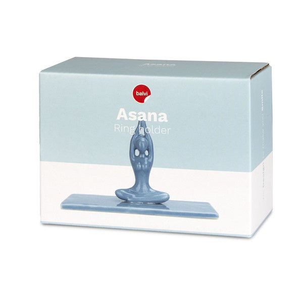 Balvi Ring Holder Asana Blue Porcelain