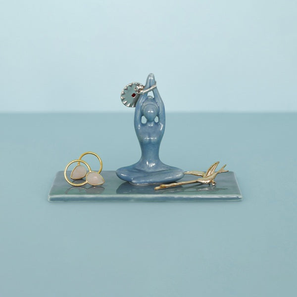 Balvi Ring Holder Asana Blue Porcelain