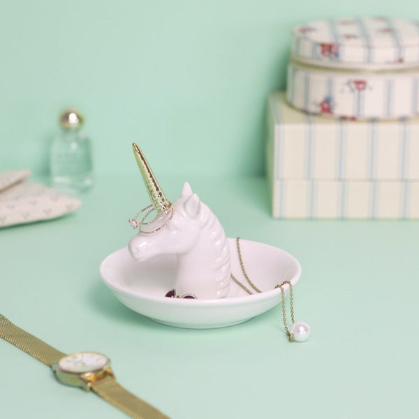 Balvi Ring Holder Unicorn White Ceramic