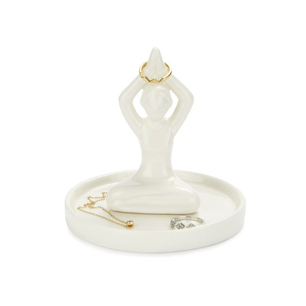 Balvi Ring Holder Yoga White Ceramic