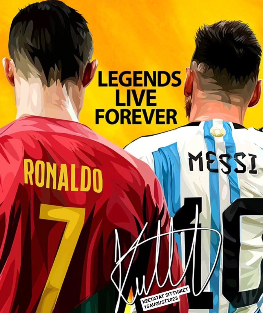 Famous Pop Art Legends ver 2 Ronaldo and Messi