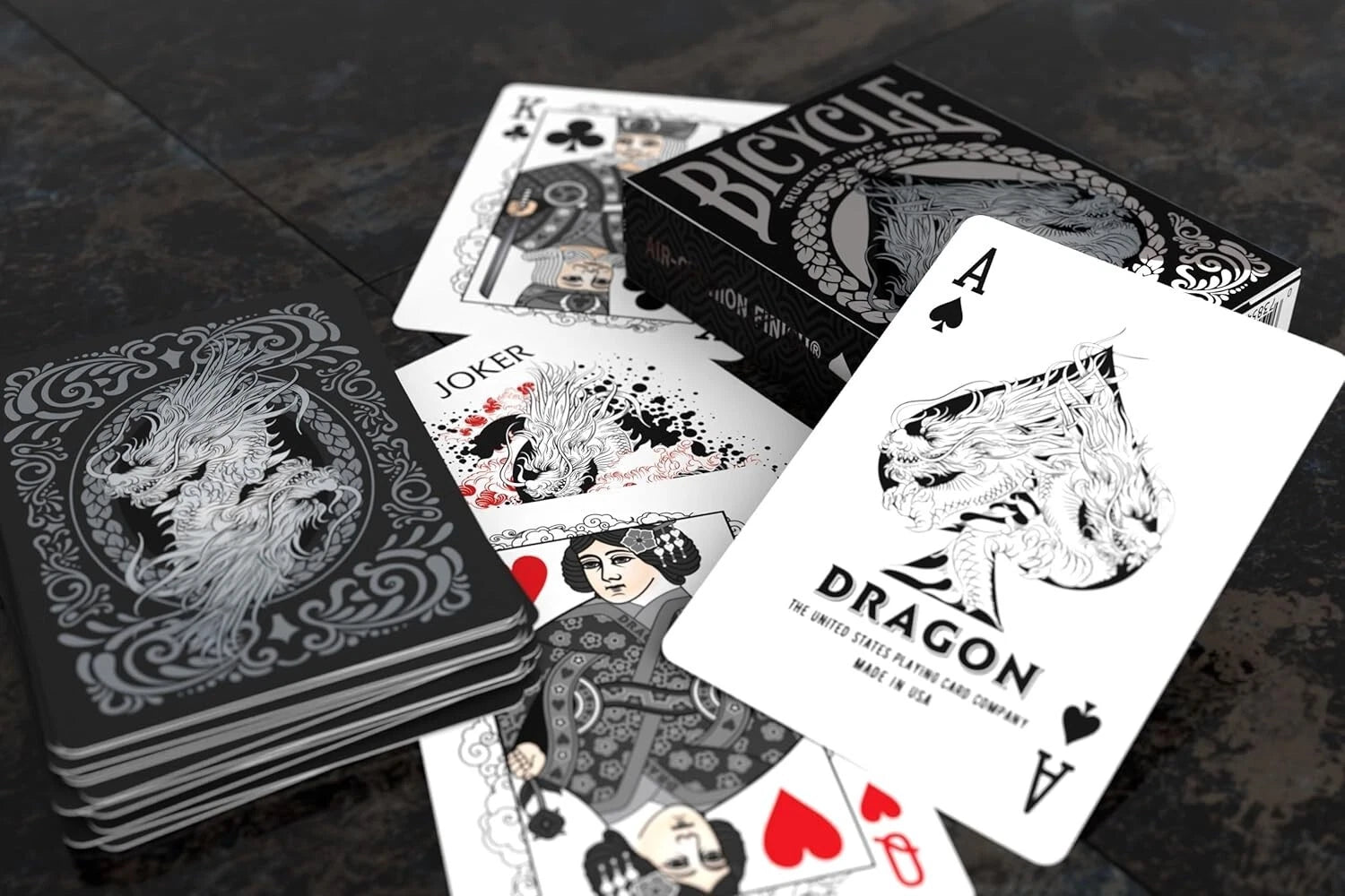 Playing Cards: Bicycle - Dragon Black