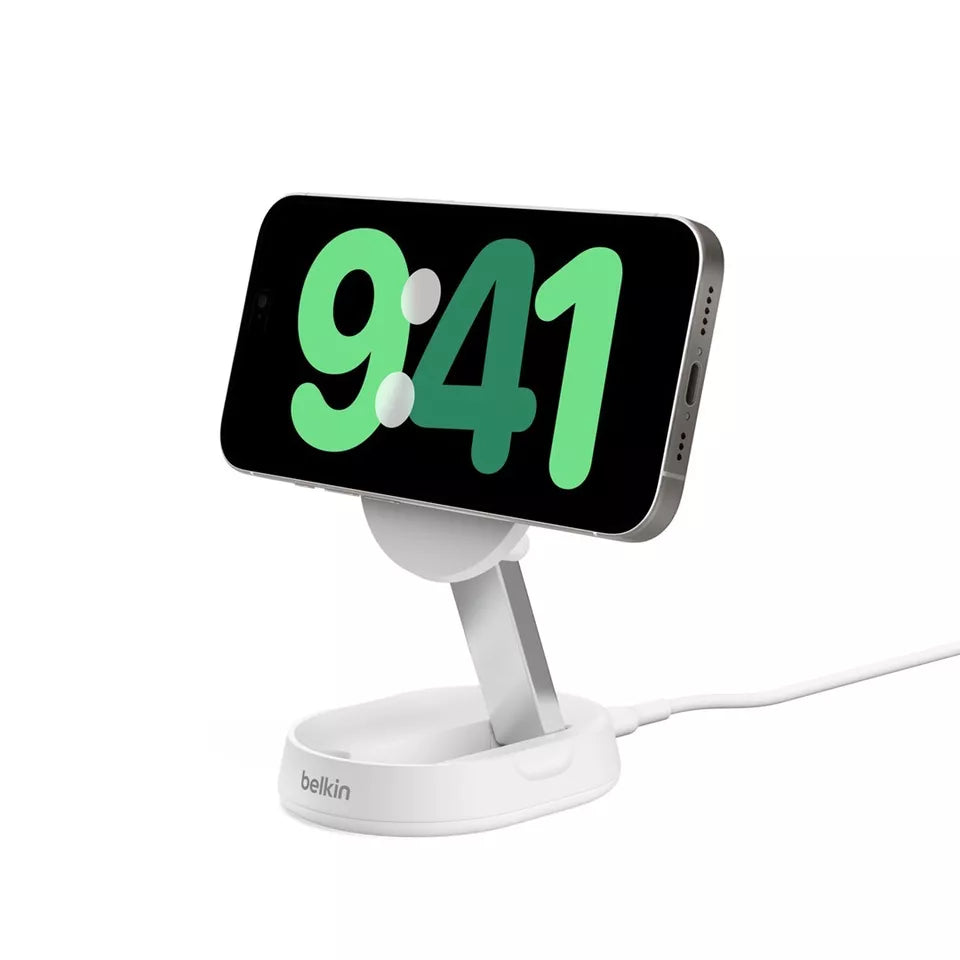 BELKIN W.CHRGR QI2 CHRG PRO 15W FOLDING PAD/STAND WHT
