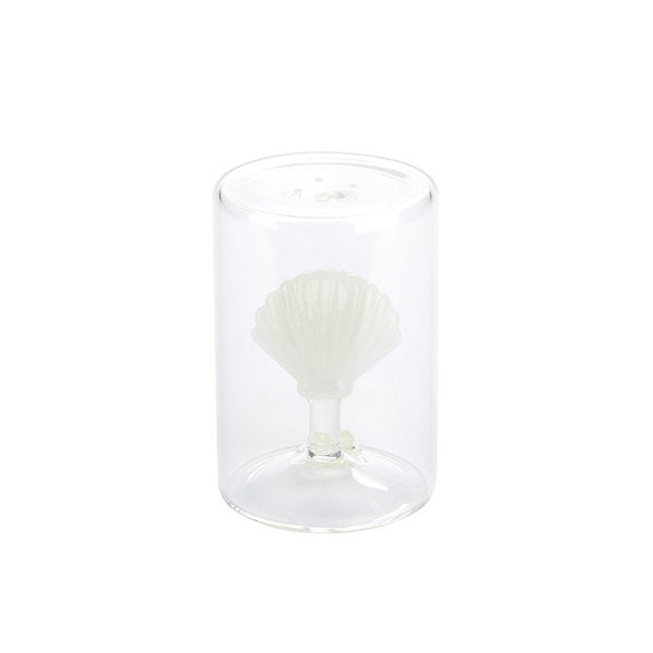 Balvi Salt Shaker Atlantis Shell White Glass