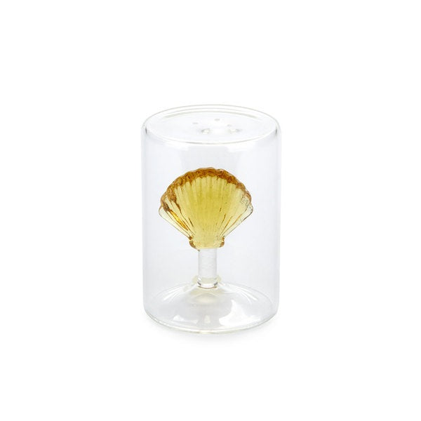 Balvi Salt Shaker Atlantis Shell Yellow Glass