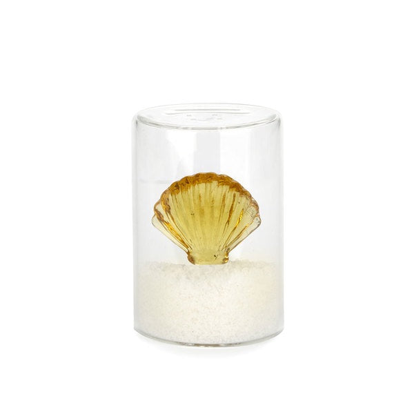 Balvi Salt Shaker Atlantis Shell Yellow Glass