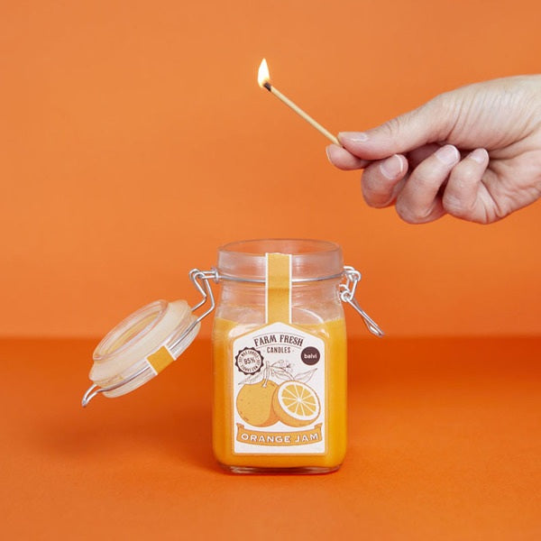 Balvi Scented Candle Farm Fresh Orange Wax/Glass