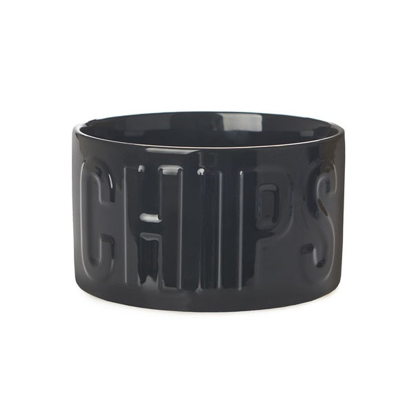 Balvi Snack Tray Chips Black Ceramic