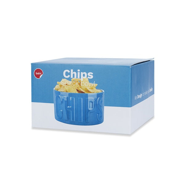 Balvi Snack Tray Chips Blue Ceramic