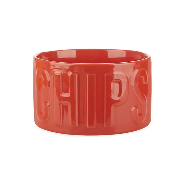 Balvi Snack Tray Chips Red Ceramic