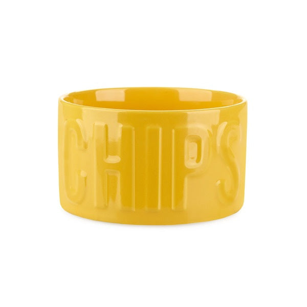 Balvi Snack Tray Chips Yellow Ceramic