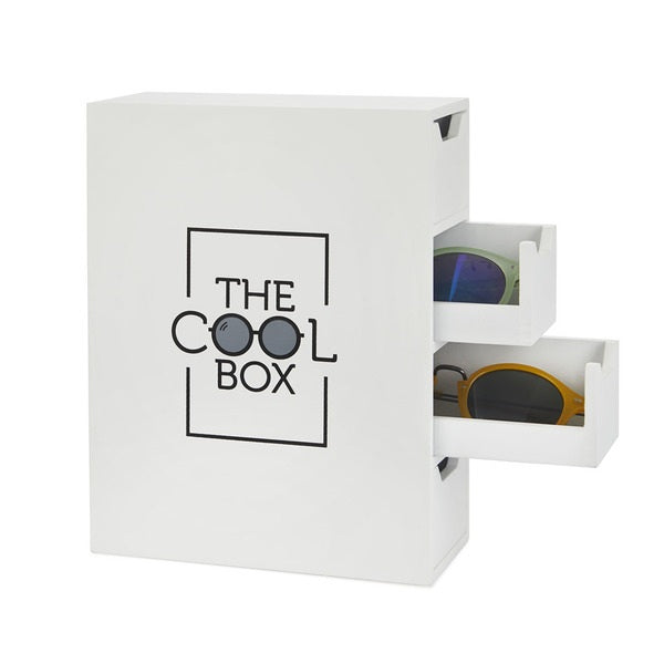 Balvi Sunglasses Organizer The Cool Box White Wood