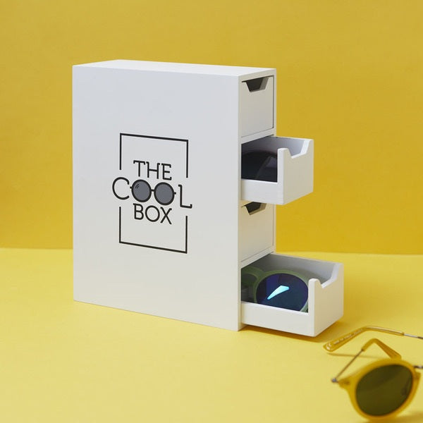 Balvi Sunglasses Organizer The Cool Box White Wood