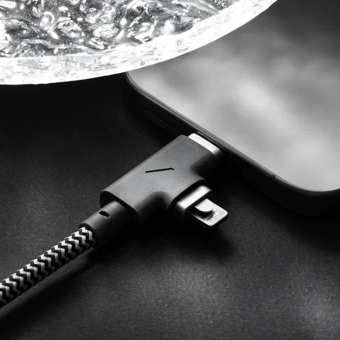 Native Union Belt 2.4M Cable Duo Pro 240W Usb C To C + Lightining Zebra
