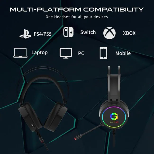 Gameon Got200A Thunderstrike Rgb Gaming Headset - Black