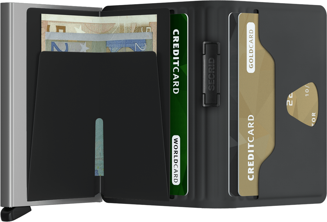 محفظة شريطية من سيكريد TPU - أسود وأبيض