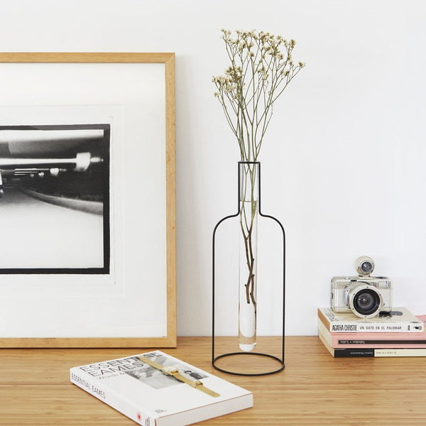 مزهرية بالفي زجاجة سيلويت XL أسود