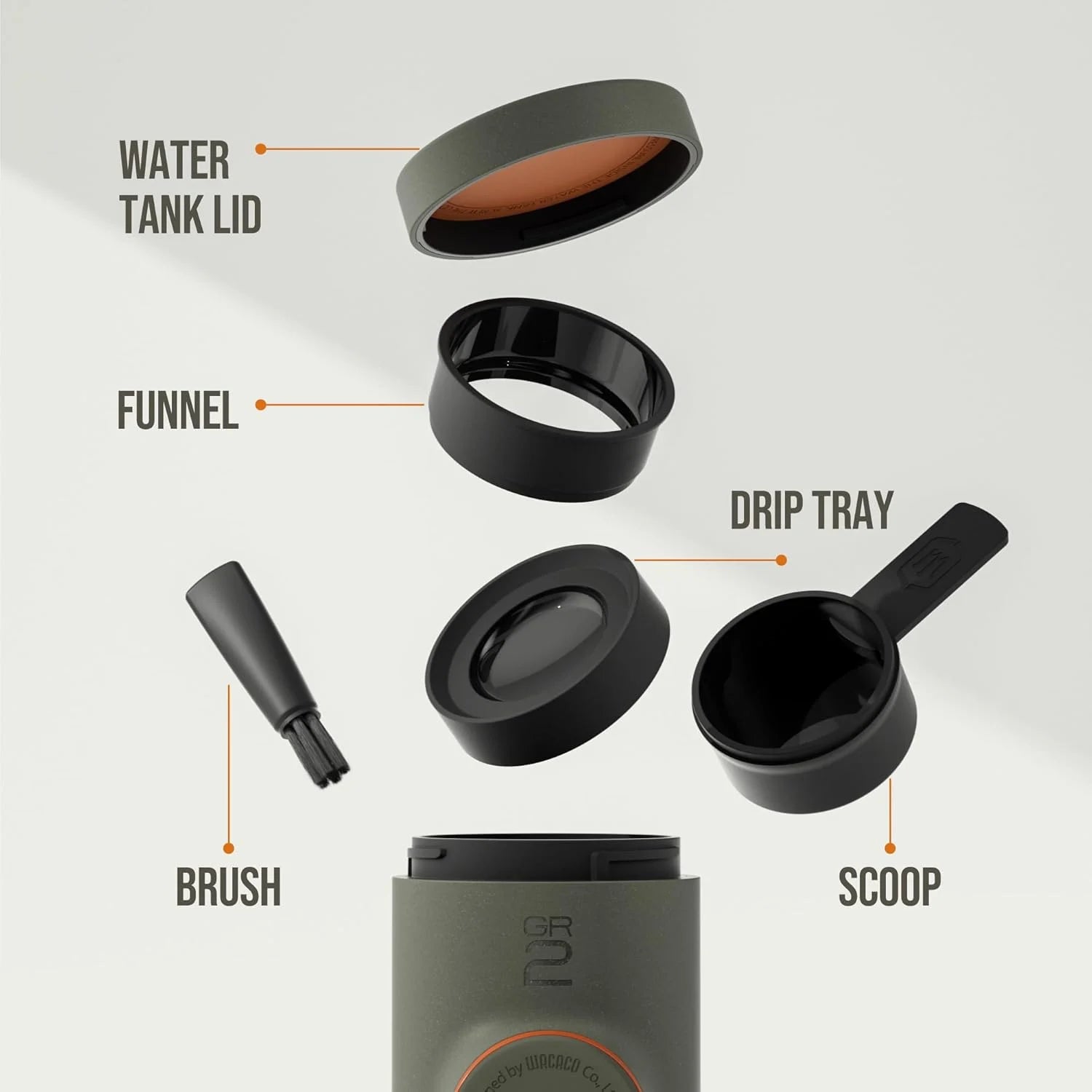 WACACO MINIPRESSO GR2 GROUND COFFEE BLACK