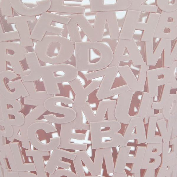 Balvi Wastebasket Letters Pink Plastic