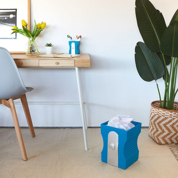 Balvi Wastebasket Sharpener Blue Plastic