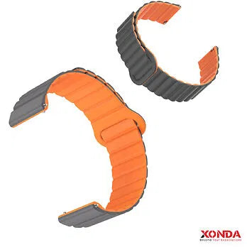 Xonda Band Double Face (Apple Watch 38/40/41,Samsung & Huawei 20mm) Grey-Orange