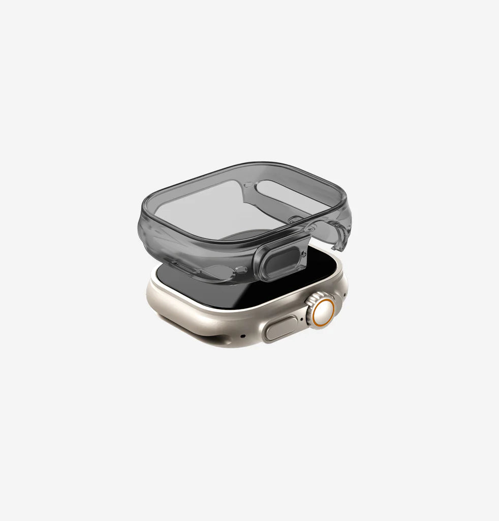 UNIQ GARDE HYBRID WATCH CASE WITH SCREEN PROTECTION 49MM -SMOKED (TINTED GREY)