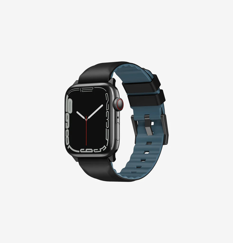 UNIQ LINUS AIROSOFT SILICONE APPLE WATCH STRAP 45/44/42MM - MIDNIGHT BLACK