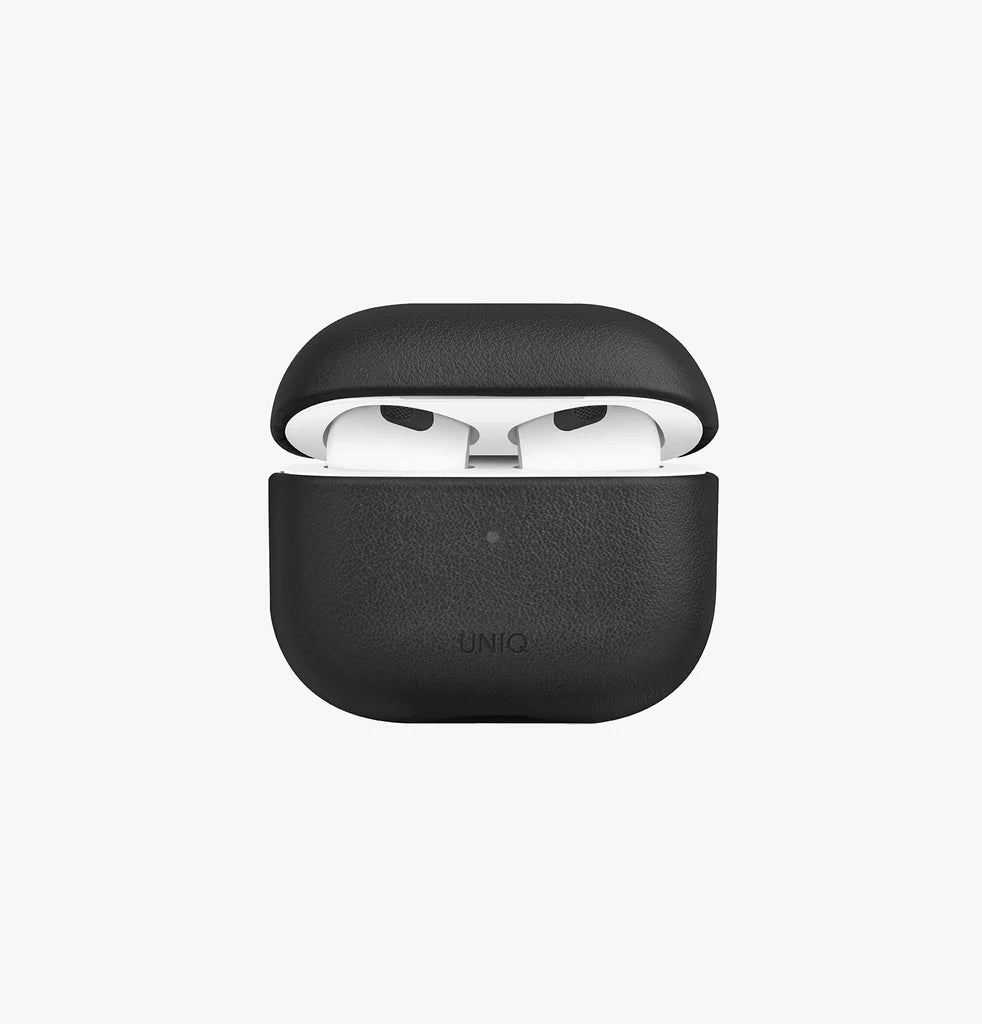 UNIQ TERRA GENIUNE LEATHER AIRPODS 3RD GEN CASE - DALLAS BLACK