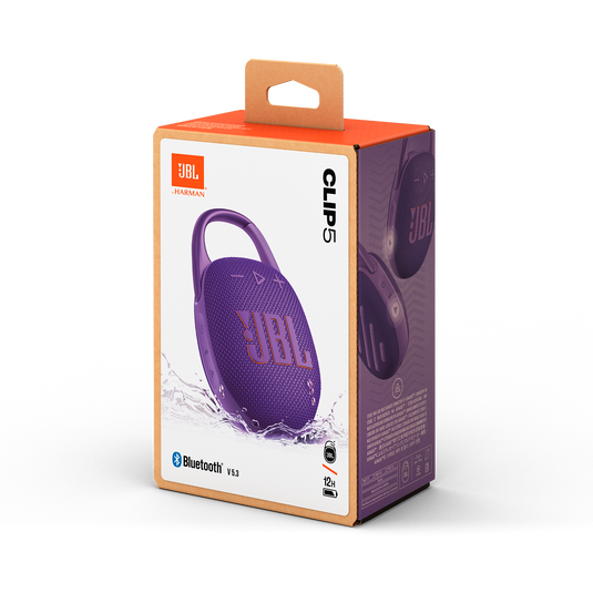 JBL CLIP 5 Portable Bluetooth Speaker Purple