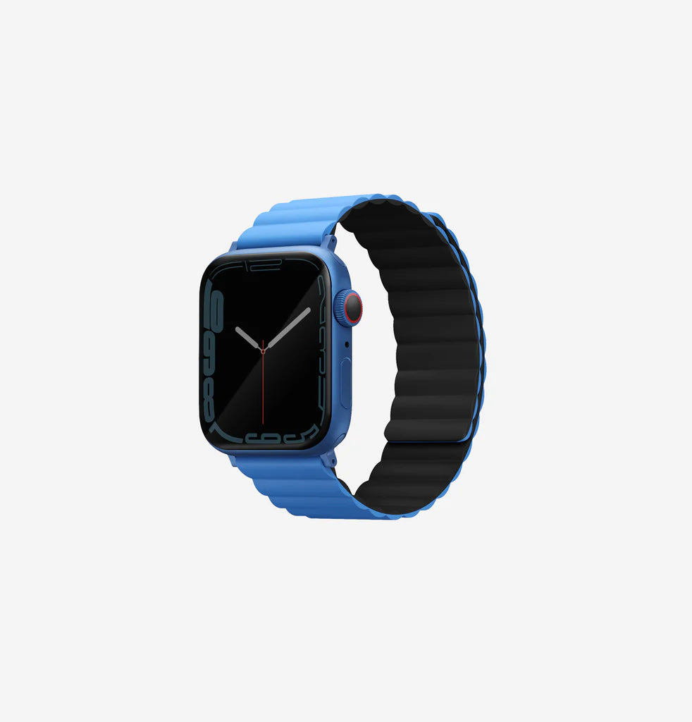 UNIQ REVIX REVERSIBLE MAGNETIC APPLE WATCH STRAP 41/40/38MM - CASPIAN BLUE/BLACK