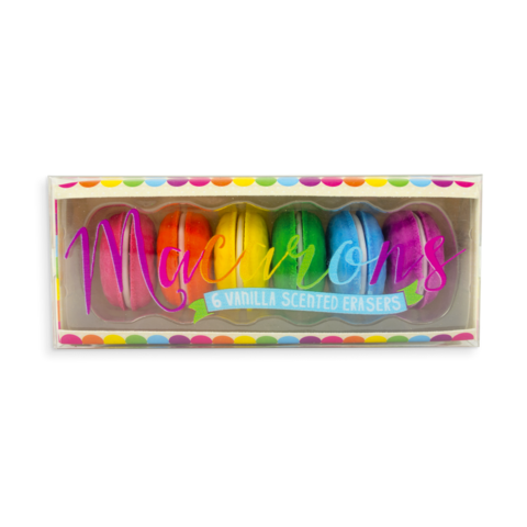 Ooly Macarons Scented Erasers Set Of 6