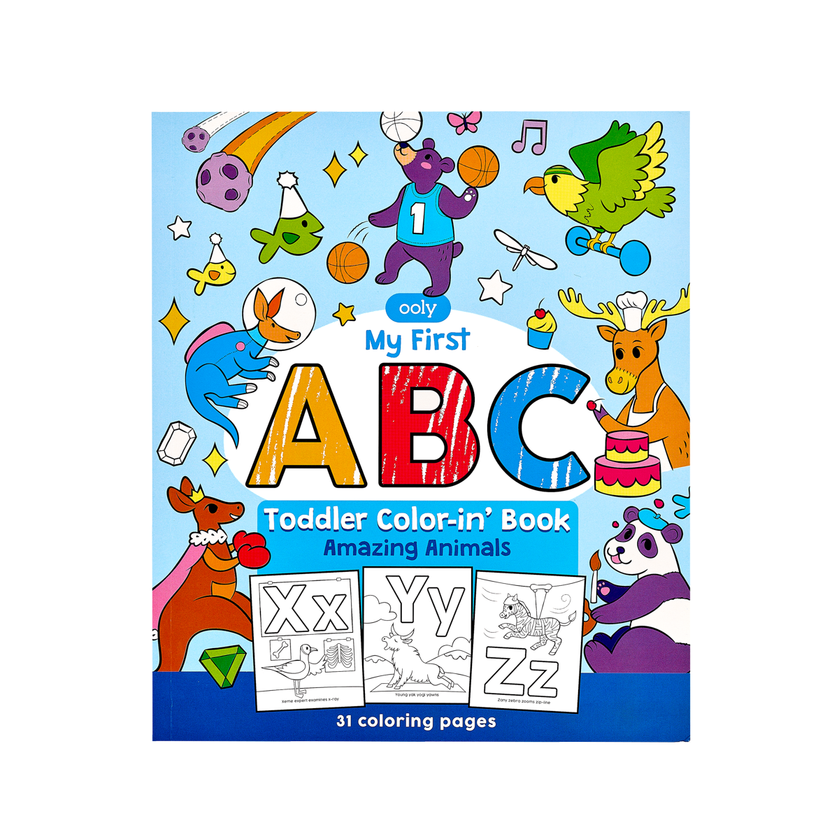 Ooly Abc: Amazing Animals Toddler Color In Book