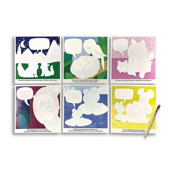 Ooly Water Amaze Water Reveal Boards Baby Animals 13 Pc Set