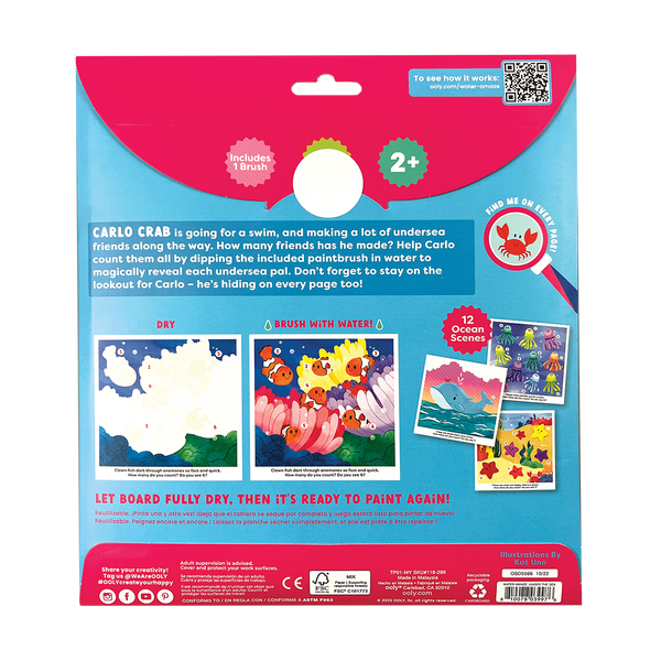 Ooly Water Amaze Water Reveal Boards Under The Sea 13 Pc Set