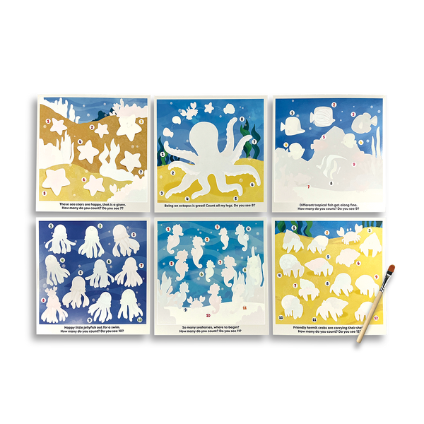 Ooly Water Amaze Water Reveal Boards Under The Sea 13 Pc Set