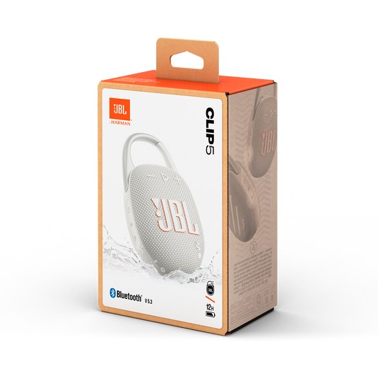 مكبر صوت بلوتوث محمول من JBL CLIP 5 - أبيض